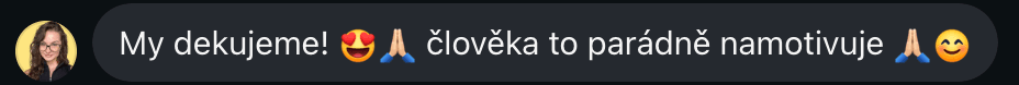 Zpráva po přednášce: My děkujeme! Člověka to parádně namotivuje